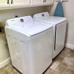 Like-New Samsung Self-Clean Washer & Moisture Sensor Dryer