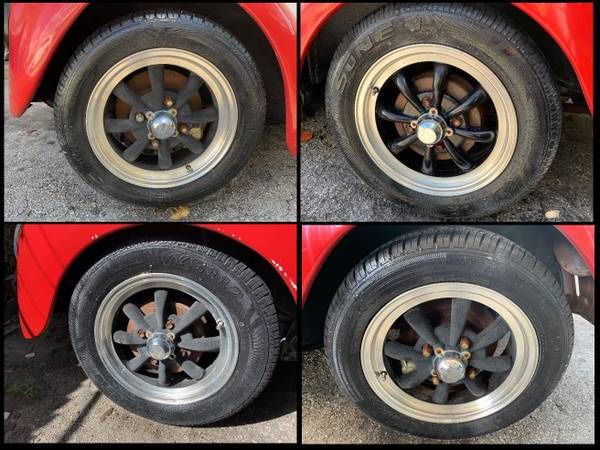 (Set x 4) VW Volkswagen super beetle bug Empi 4 lug 8 spoke rims and ...