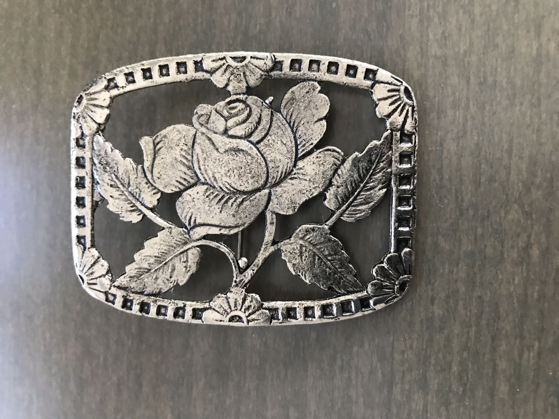 Silver Tone Brooch Vintage