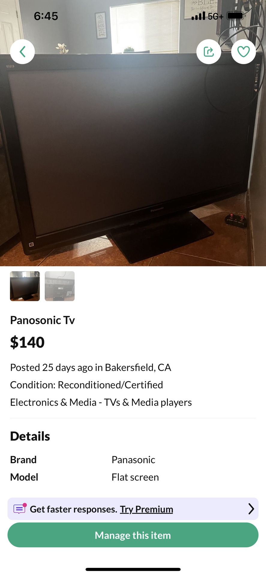 Panasonic Tv 