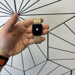Apple Watch Series 7 (GPS + LTE) Unlocked- 41MM Gold With Gold Band