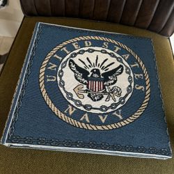 US Navy Military Photo Album/Scrapbook United States Hardcover Embroidered Cover