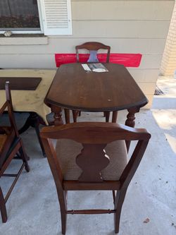 Wood Dining Table with Chairs