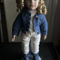 VTG Porcelain Doll Hamilton Collection Kendall  Johnston1996 cowgirl 16"