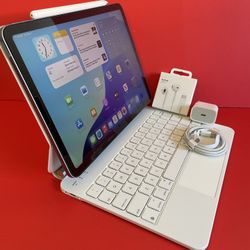 Apple IPad Air 5th Generation (10.9” Liquid Retina/ M1 chip / 2022 Model) 64GB with pen, keyboard case & Accessories (256gb $549) 