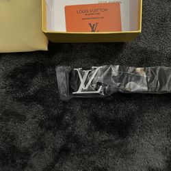 LV belts black and chrome