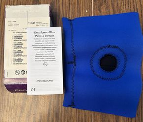 NIB Pro Care Knee Support, With Patella Support, Blue XXL