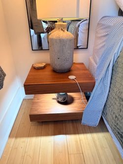 Two  nightstands with built in lighting