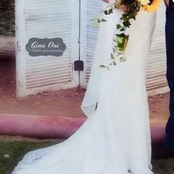 Wedding dress from David's bridal.