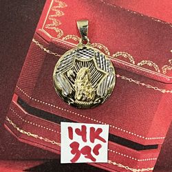 14K Solid Gold Pendant For Wedding 3Gr