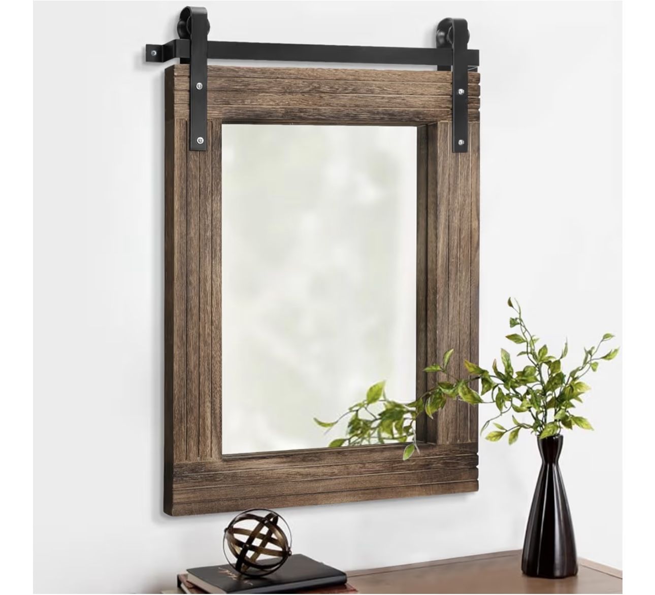 New- 26 X 18 Farmhouse Barn Door Mirror 