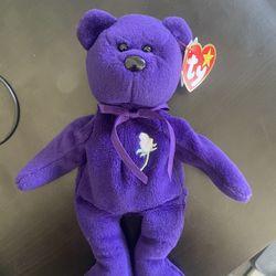 TY Original Princess Bear Beanie Baby PVC Pellets And No Space In Poem