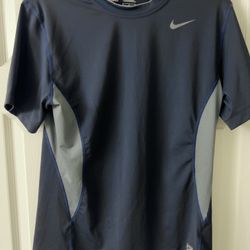 Nike Pro Combat Dri Fit Mens Navy Blue Medium Shirt