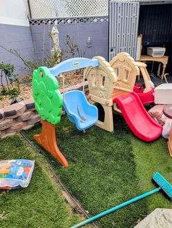 Baby swing  set with slide