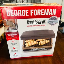 George Foreman Grill & Panini Machine Family Size Rapid Grill Series with Owner’s Manual RPGF3602TG