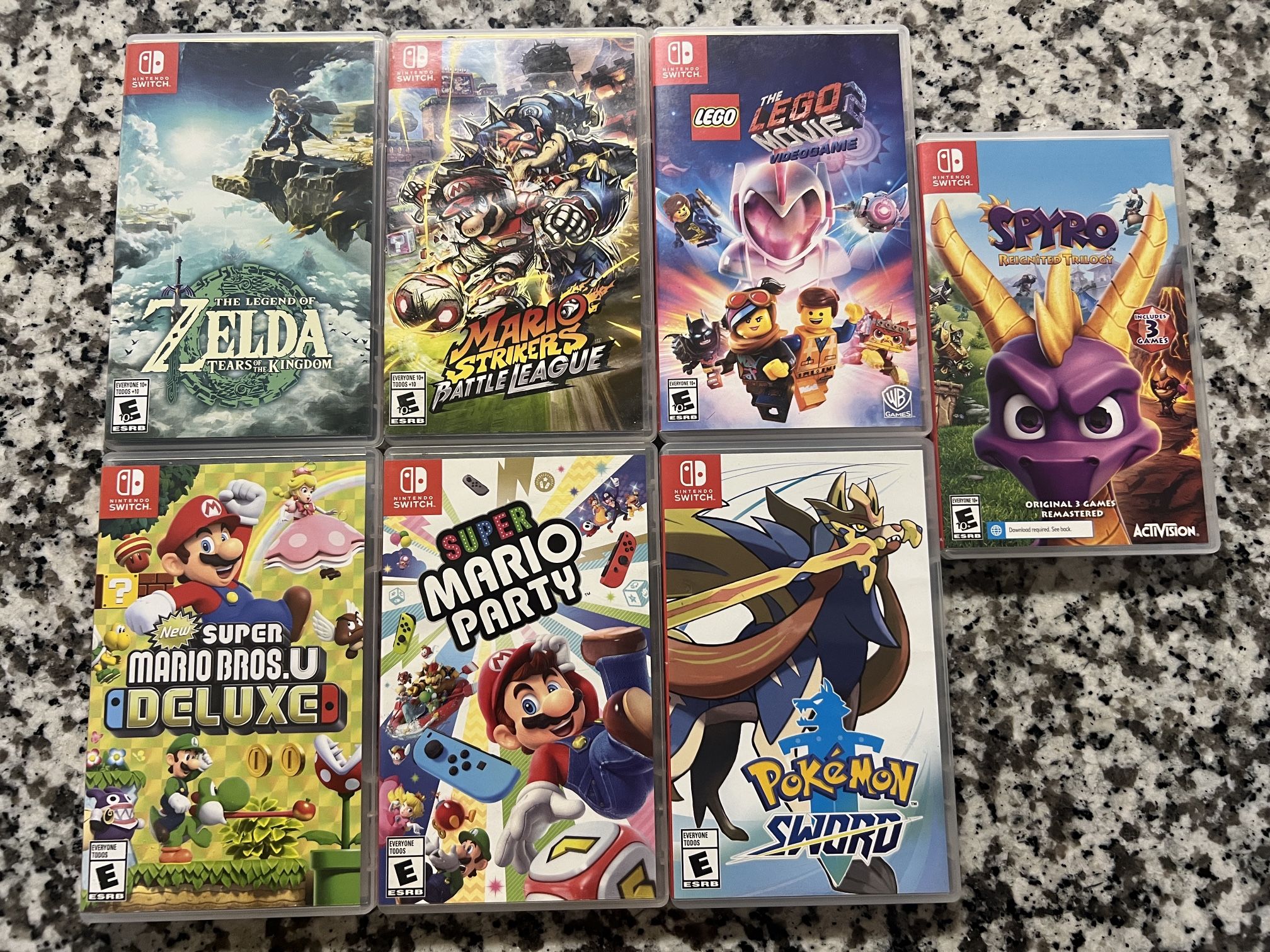 Super Mario Party Mario Strikers Zelda Tears Of The Kingdom Pokemon Sword Super Mario Bros Deluxe Spyro Trilogy Nintendo Switch