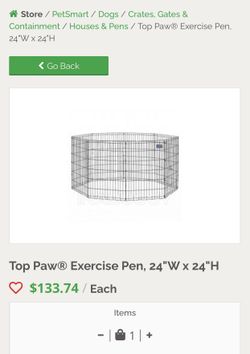 Exercise Pen For Pets Upto 25lbs