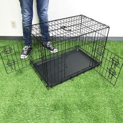 Brand New $40 Folding 30” Small Dog Cage Crate Kennel w/ Slide out tray 30x18x20 inches 