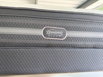 Beauty rest mattress and box spring headboard and rails $250 obo