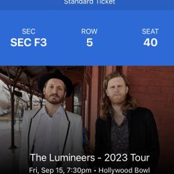 2 Tickets For lumineers