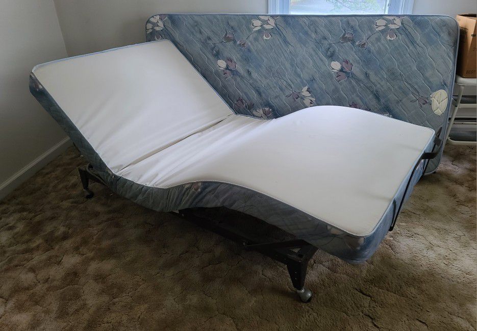 CRAFTMATIC ADJUSTABLE TWIN BED WITH FIRM MATTRESS  EXCELLENT 
