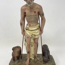 Vintage Dimosa St. Lazarus Religious Figure Saint Lazarus Sculpture 7,5”
