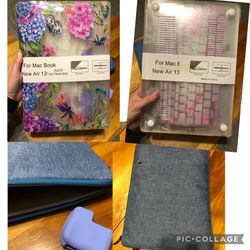 MacBook New Air 13 Hard Case, Soft Case, Keyboard Cover $15 Obo