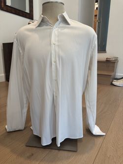 Men’s White Prada Button Down - 16.5”