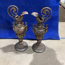 Pair Of Antique Ewers 