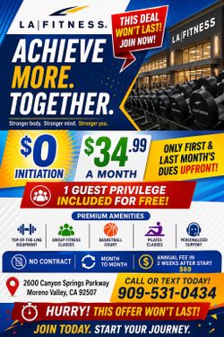 LA FITNESS (1 FREE GUEST) 🔥🔥PROMO