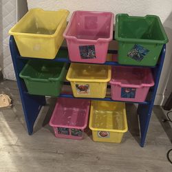 Toy Story toy organizer with 8 tubs