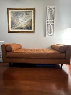 MCM style backless couch