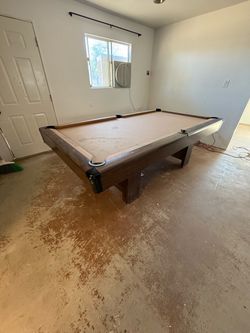 Pool Table with Dark Wood Frame