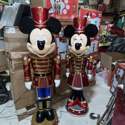 5ft tall Nutcracker figures of Mickey and Minnie, brand new. $150 Each 