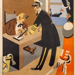 Postcard English Speaking To His Exellency 