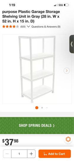 Plastic shelves