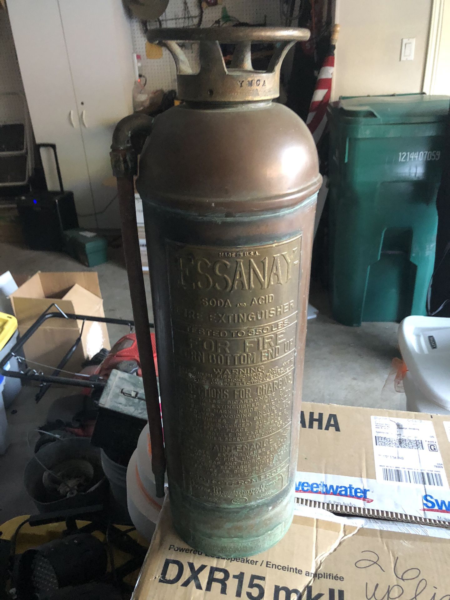Vintage Fire Extinguisher (Essanay Brand)