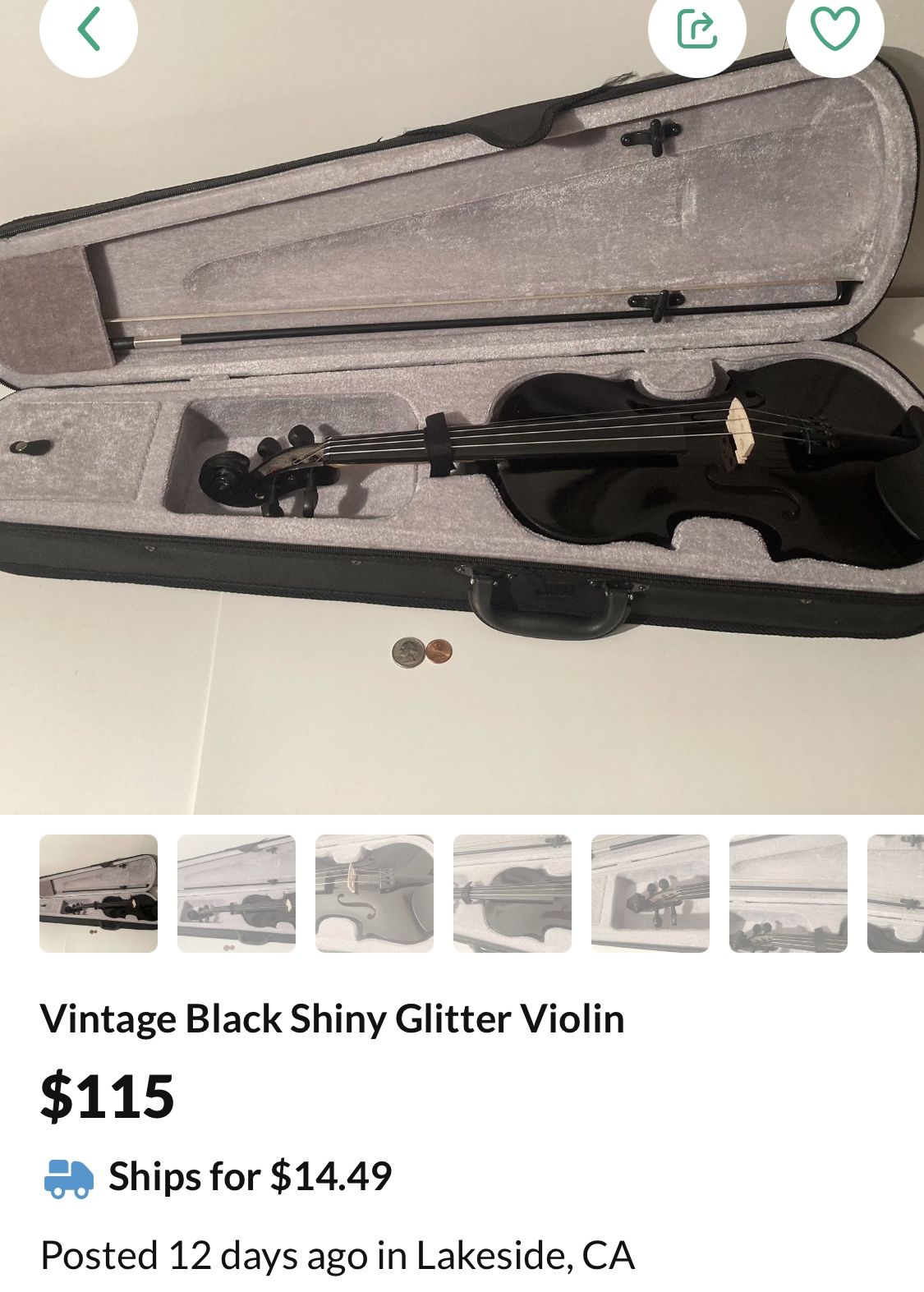 violin Never played