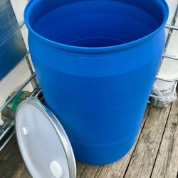 55 Gallon Open Top Food Grade Drum / Rain Barrel