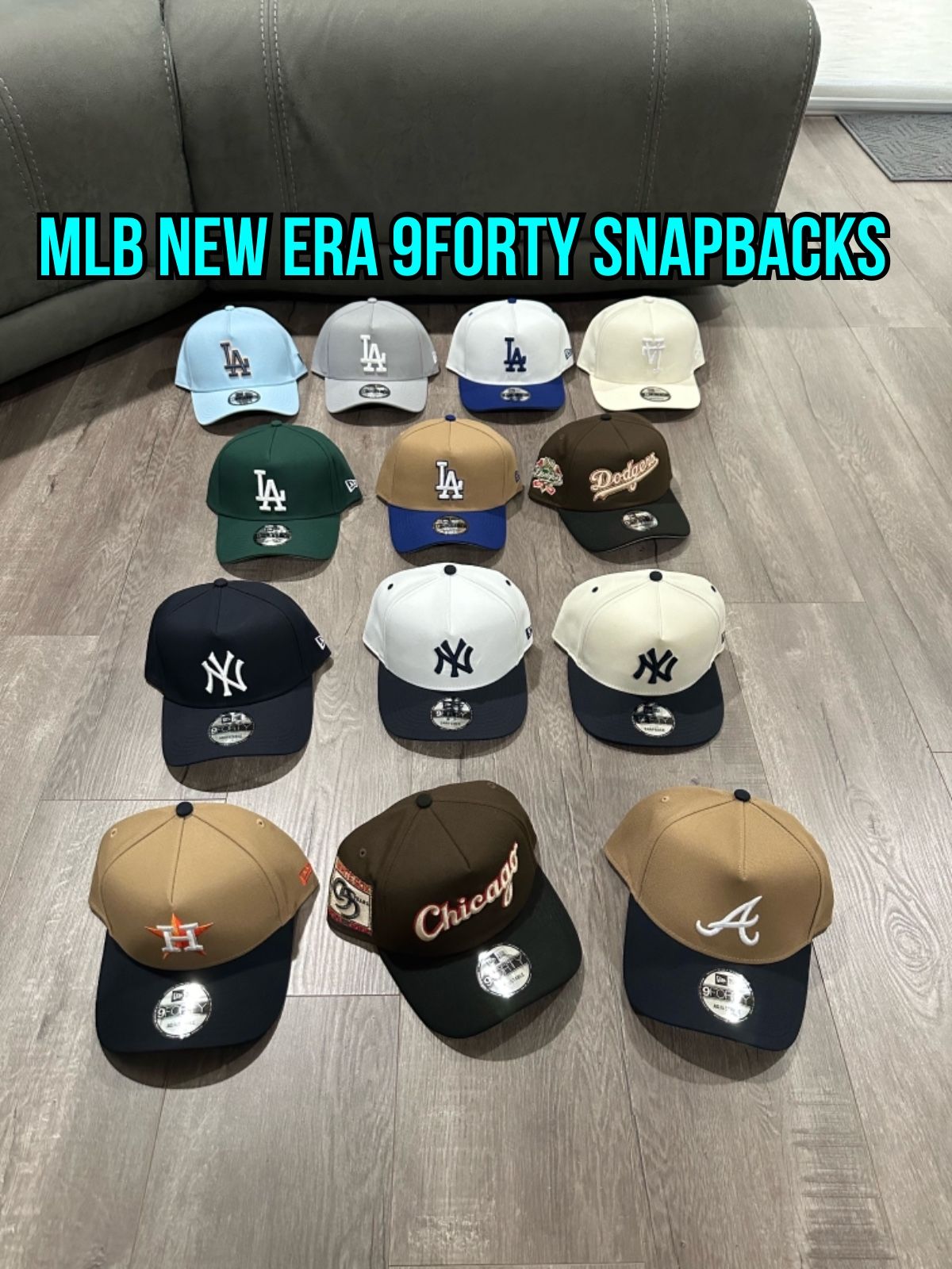 MLB New Era Los Angeles Dodgers, New York Yankees, Chicago White Sox, Atlanta Braves, Houston Astros 9forty SnapBack Hats 