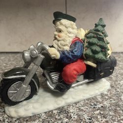 Santa Riding A Motorcycle