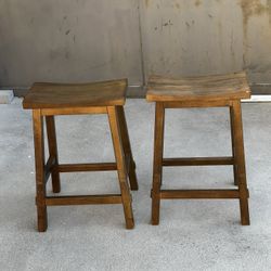Two Wooden Stools - $20 for both