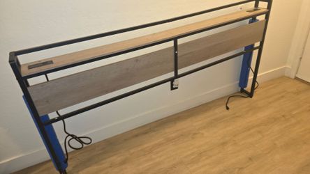 King headboard with power strip