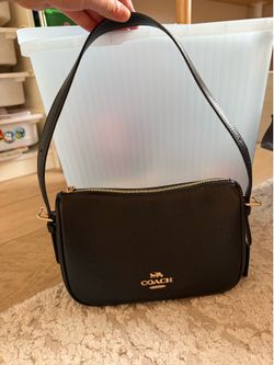 Coach leather shoulder and crossbody bag