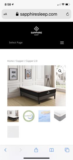 Sapphire Sleep Gel Memory Foam Queen Mattress set