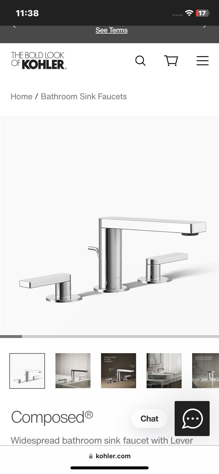 Kohler Polished Chrome Faucet