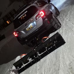 Plowser - Snow Plow for Cars, ATVs/UTVs  Attaches by Hitch, Fold-up, for Residential Driveway Use Only. No More SNOW BLOWER OR Shovel 