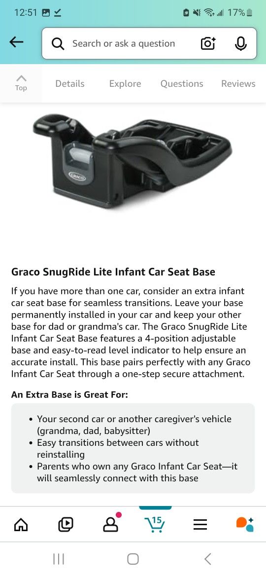 Graco Car Seat Bases $50