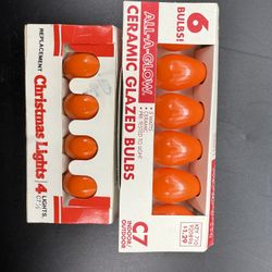 Vintage Holiday Bulbs- Orange