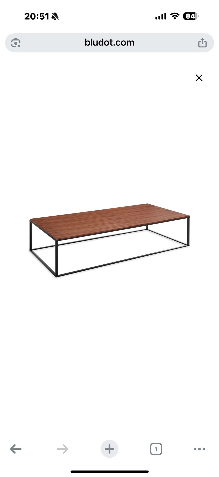 PENDING - Blue Dot Modern Walnut Coffee Table